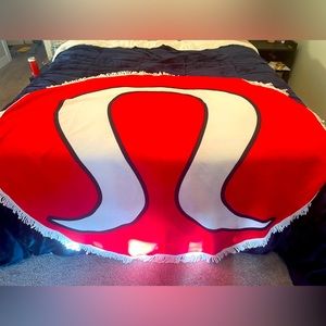 Large Circle LuLuLemon Beach Towel/ Blanket.